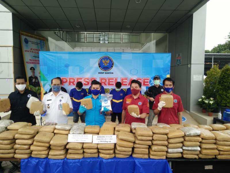298 Kg Narkotika Jenis Ganja Berhasil Diamankan BNNP Banten