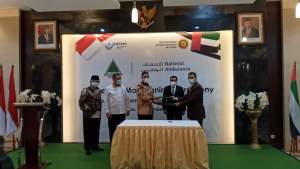 Penandatanganan Nota Kesepahaman (MOU) antara National Ambulance UAE dengan PT Binawan Inti Utama