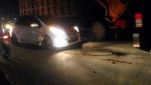 Lokasi kejadian kecelakaan tunggal di Jalan Maja-Rangkasbitung