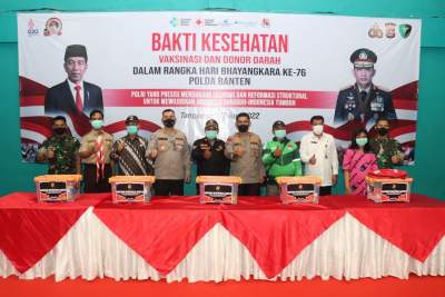 Sambut Hari Bhayangkara ke-76, Polda Banten Gelar Donor Darah di Citra Raya