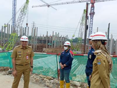 Sidak proyek rsud tigaraksa.