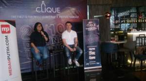 Project Event Destination Unknown Aang Sunadji dan  Management Clique Bar &amp; Kitchen Yanti Widodo memaparkan tentang Destination Unknown Party.