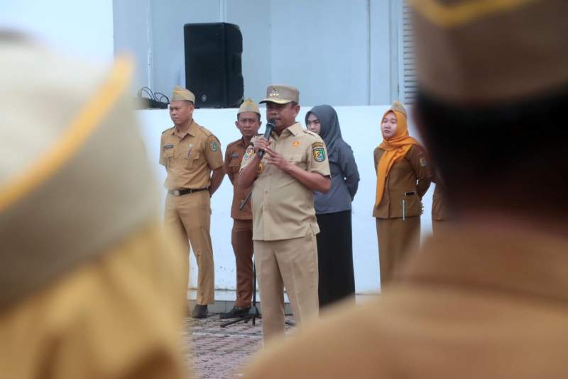 Usai Libur Idul Fitri, Bupati dan Wabup Sergai Pimpin Apel dan Sidak di Dua Lokasi Pelayanan Publik