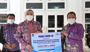 Perumdam TKR Gelontor 4.000 Reagen PCR ke Bupati Tangerang