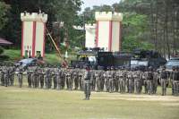 Kapolda Babel Pimpin Upacara Pembinaan Tradisi Tamtama Brimob