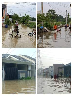 Perumahan Grand Harmoni Balaraja Bunar  Terendam Banjir Hingga Satu Meter