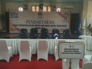 Suasana di Kantor KPU Kabupaten Tangerang.