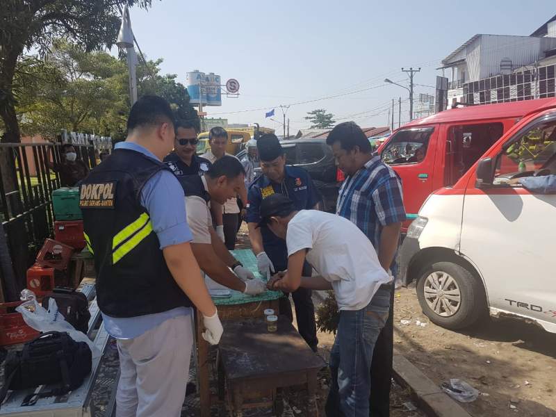 Polres Serang Tes Urine Sopir Angkutan Umum