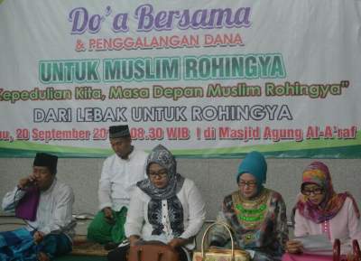 Doa bersama untuk Rohingya di Lebak.