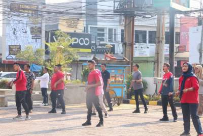 Sehat dan Produktif, Senam Pagi Pegawai Kemenkumham Banten