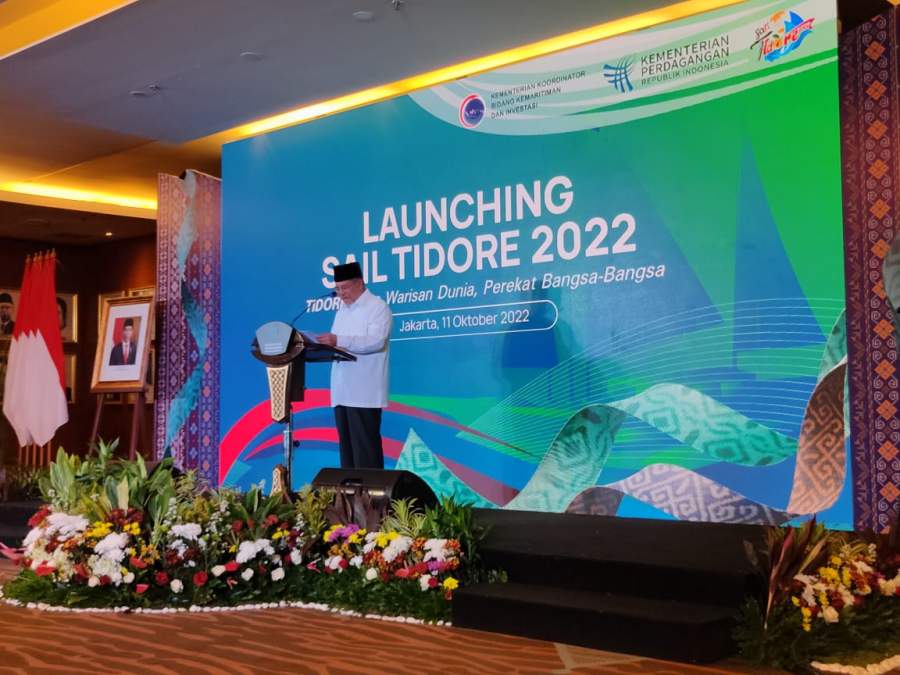 Peluncuran Sail Tidore 2022 digelar di Kementerian Perdagangan, Jakarta, Selasa (11/10).