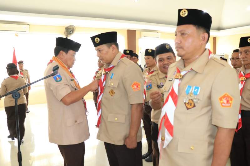 Kwarcab Pramuka Lantik Saka Adhyasta Pemilu, Wujudkan Pemilu yang Jurdil dan Bermartabat