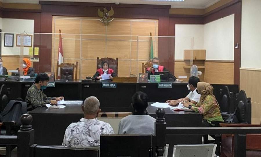 Sidang gugatan  ahli waris tanah almarhum Jengkur di Pengadilan Negeri Tangerang