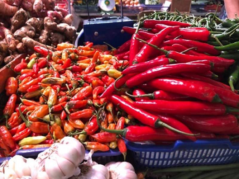 Cabai yang Dijual Dani di Pasar Modern BSD