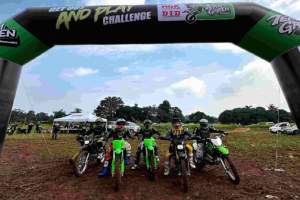 PT. Kawasaki Motor Indonesia menggelar latihan bersama offroad  di Sirkuit Get Out and Play Klapanunggal, Kabupaten Bogor.
