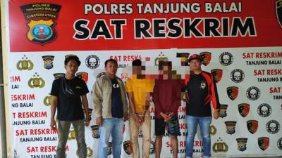 Maling motor ditangkap Polres Tanjungbalai. (istimewa).