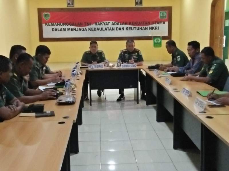 Dandim 0602/ Serang Akan di Ganti, Tim Verifikasi Berkunjung Ke Kodim 0602/Serang