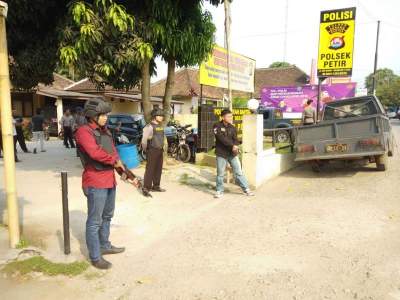 Antisipasi Teror, Mako Polsek Petir Lakukan Simulasi.
