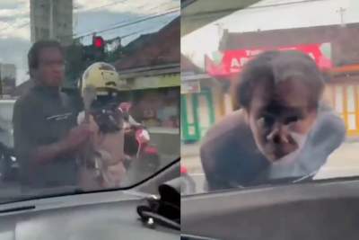 Tak Diberi Uang, Pengamen Pukul Mobil Warga