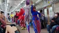 Viral Emak-emak Fashion Show di Gerbong KRL