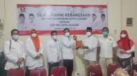 DPD PKS Cilegon saat mengunjungi kantor DPC Gerindra Kota Cilegon, Senin (23/8/2021).