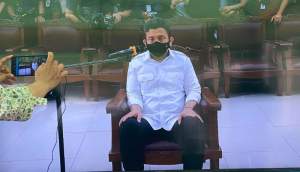 Tangkapan layar sidang terdakwa Ferdy Sambo di Pengadilan Negeri Jakarta Selatan, Rabu (26/10/2022).