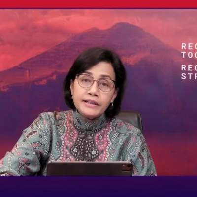 Tangkapan layar pemaparan Menteri Keuangan, Sri Mulyani.
