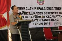 Kapolresta Tangerang Minta Kades Terpilih Tidak Korupsi Dana Desa