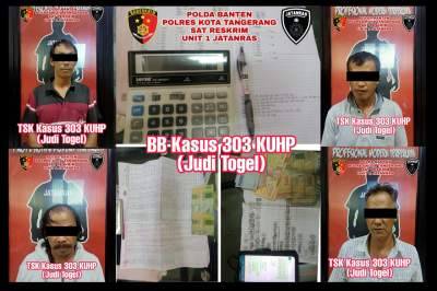Pengecer Judi Togel Jaringan Tigaraksa Dibekuk Polisi, Berapa Omzet Perhari?