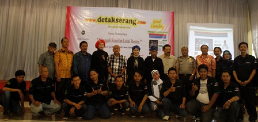 Cipocok- Grand Launching detakserang,com serta Sarasehan ' Menggali Kearifan Lokal Banten ', Minggu (27/4)