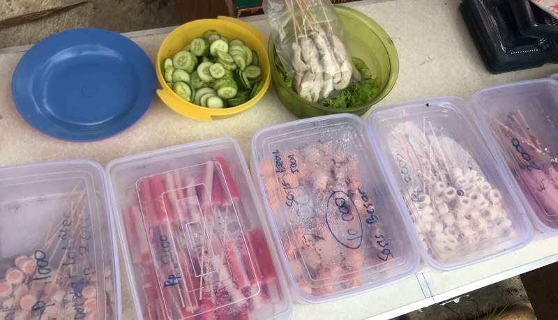 Jenis Varian Sate Sosis, Bakso, cheesestick.