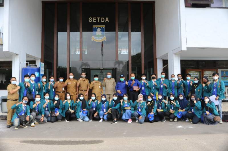 KKN Mahasiswa Unila, Sekda Kabupaten Serang Minta Mahasiswa Terapkan Prokes Covid 19