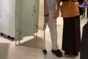 Remaja Berduaan di Toilet Mal dengan Seragam Sekolah Viral di TikTok