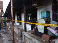 Kebakaran yang menghanguskan delapan rumah kontrakan