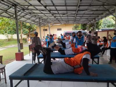 Bidpropam Polda Banten Awasi Tes Jasmani SIP