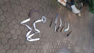 Senjata tajam yang diamankan Polsek Jatiuwung.