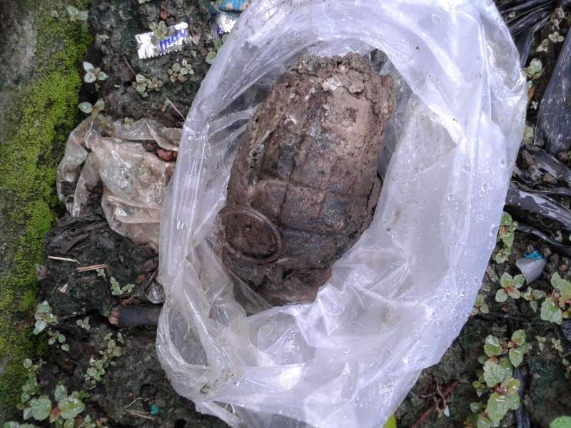 Granat Nanas yang ditemukan warga.