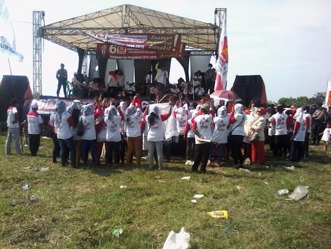 Kampanye Gerindra Sepi Gara-Gara Cuaca Panas