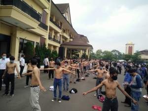 Ingin Mengikuti Aksi, Puluhan Pelajar Digiring ke Polda Banten