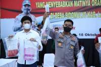 Tersangka pembunuhan IRT di Labuhanbatu ditangkap polisi.(humas).