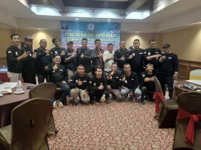 Pokja Wartawan Kecamatan Jayanti Gelar Raker di Anyer