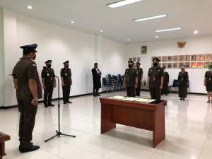 Kepala Kejari Kabupaten Tangerang Pimpin Upacara Sertijab Kasi Datun