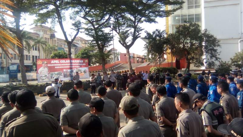 Jelang Musim Penghujan Tiba, Polsek Ciledug Gelar Apel Gabungan