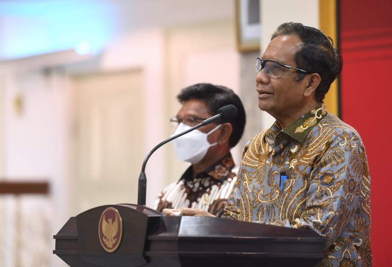 Menteri Koordinator Bidang Politik, Hukum, dan Keamanan, Mahfud MD.