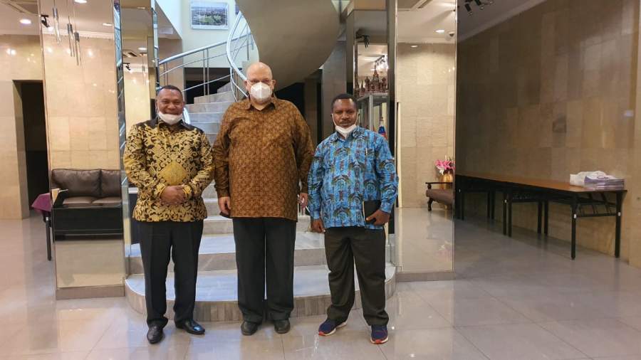 Pertemuan antara Direktur PKR Rusia Vitaly Glinkin Bersama Kepala BPSDM Papua didampingi Kepala Bidang Pengembangan SDM Affirmasi BPSDM Papua, Kamis siang (10/9/2020), di Kantor Kedutaan Besar Rusia Jakarta.