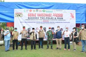 Forkopimda Bareng FKUB Gelar Vaksinasi di Kecamatan Pasar Kemis