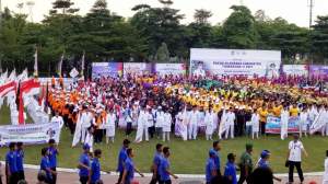 Pembukaan PORKAB ke-IV di Kecamatan Pagedangan, Kabupaten Tangerang.