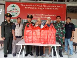 Meriahkan HUT TNI, Kodim 0510 Gelar Bantuan Siap Saji Kepada Warga