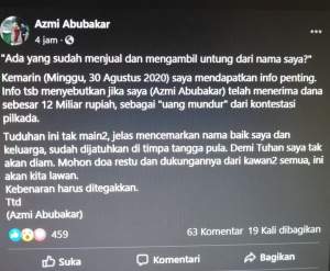 Dituding Terima "Uang Mundur", Azmi Abubakar Akan Laporkan ke Aparat Hukum