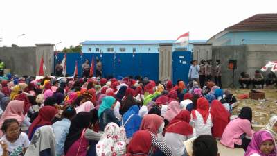 Demo buruh PT. Tamron Akuatik Produk Industri.